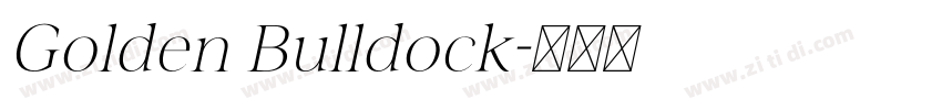 Golden Bulldock字体转换